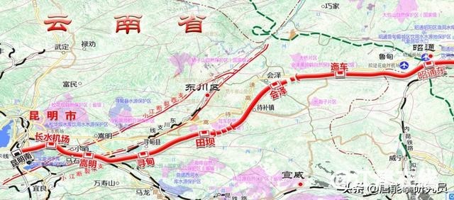 渝昆高铁嵩明段线路图图片