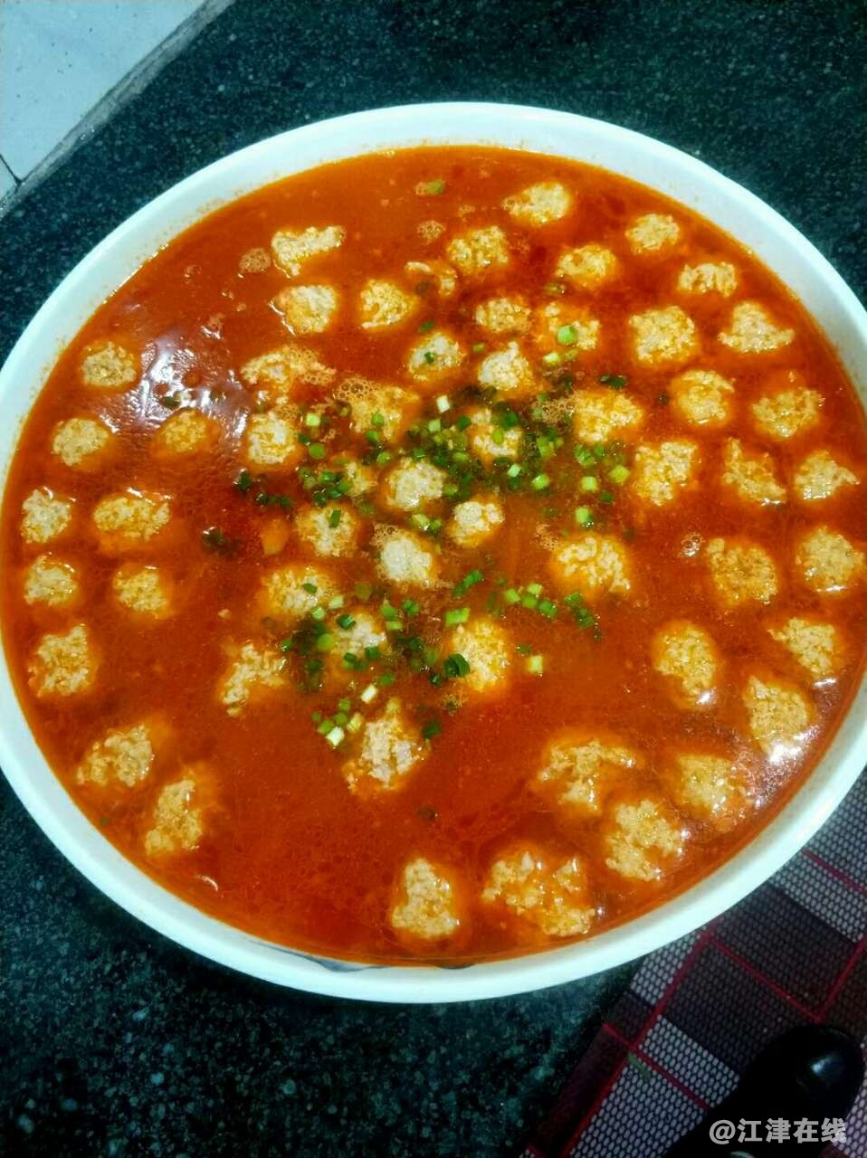 番茄肉圆汤图片